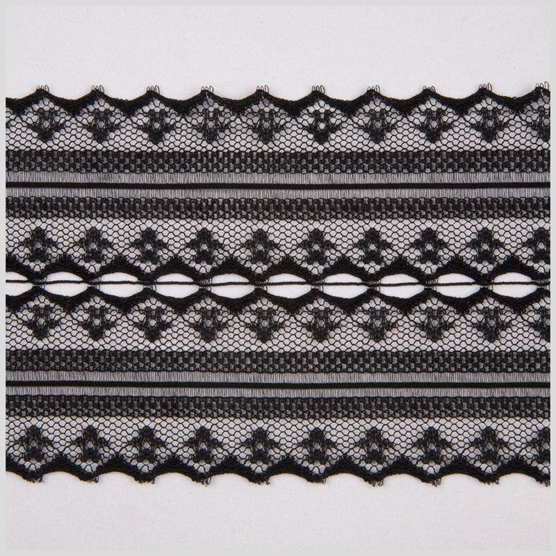 3.75" Black Sheer Lace