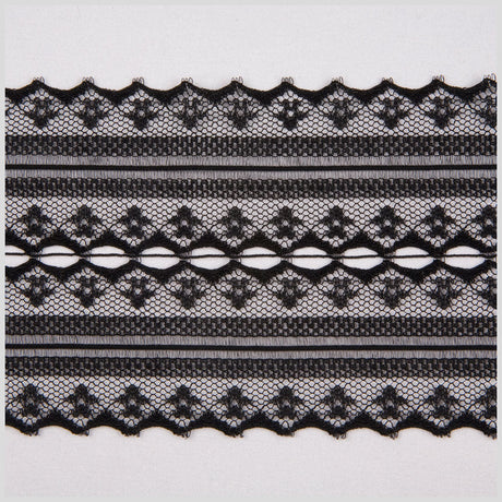 3.75" Black Sheer Lace