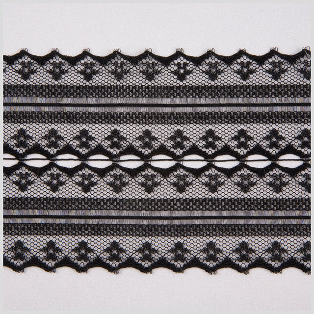 3.75" Black Sheer Lace
