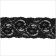 Black Corded Lace Trim - 3.75"