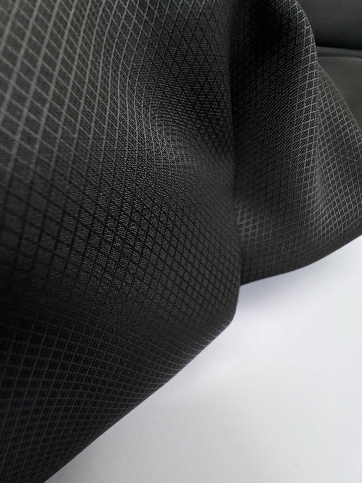 Wool Cotton Jacquard Fabric Black