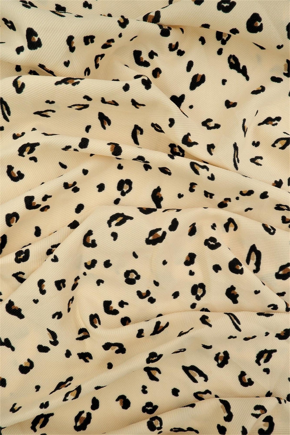 Leopard Print Twill Woven Fabric