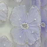 Beaded 3D Floral Lace Fabric