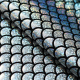 Mermaid Hologram Nylon Spandex Fabric - Assorted Colors Hologram Mermaid Fish-Scale, 58/60" Width (1 Yard)