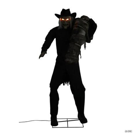 RADYAN Life-Size Animated Grave Robber Halloween Prop with Sound Effects shown in a clear product image