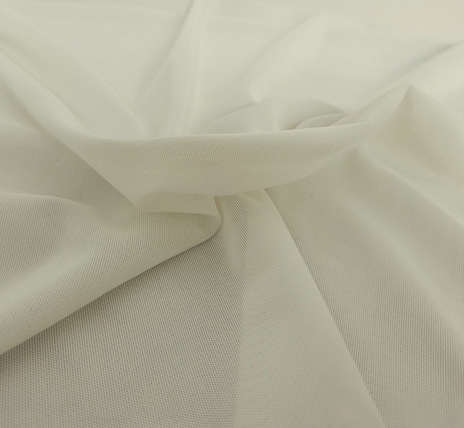 Power Mesh White Nylon Spandex