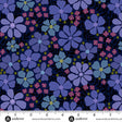 Cotton Wideback Fabric Nancy Rink Mystic Meadow Packed Floral Blue 108"