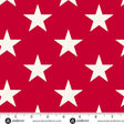 Cotton Wideback Fabric Americana Large Star Red 108 Inch
