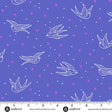 Cotton Wideback Fabric Swallows Blue 108 Inch
