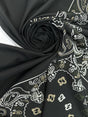 Viscose Poplin Printed White Black