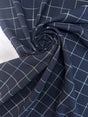 Viscose Blend Knit Checked Beige Blue