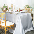 Rectangular Satin Tablecloth 72x120 Platinum