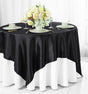 Satin Table Overlay 72x72 Square Black