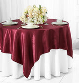 Seamless Square Satin Table Overlay Premium Polyester