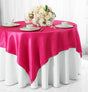 Square Satin Table Overlay 72x72 Fuchsia