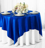 Seamless Square Satin Table Overlay Premium Polyester Cloth