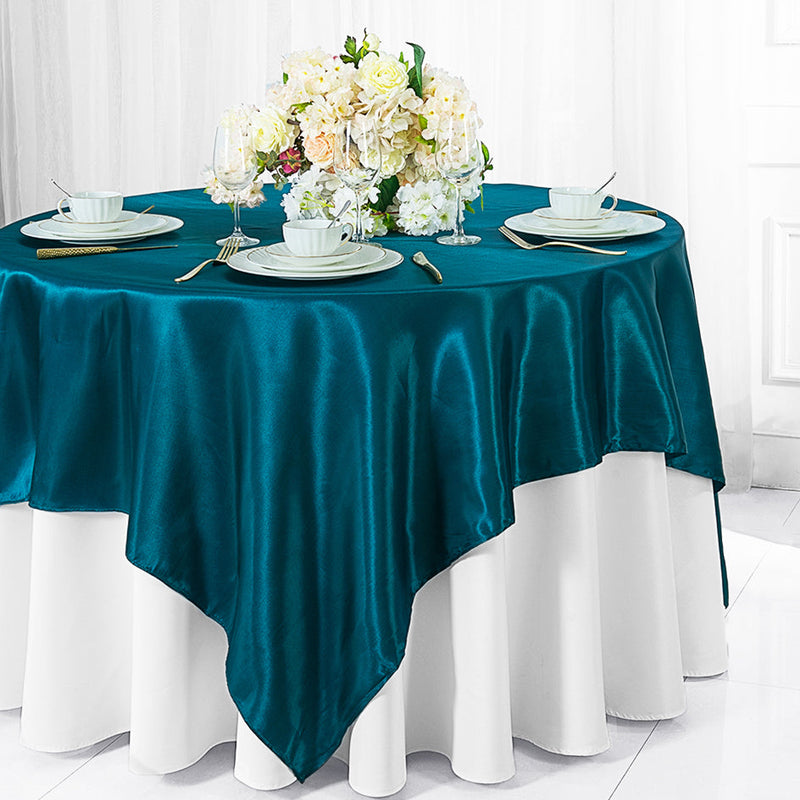 Satin Square Table Overlay 72x72 Serene