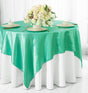 Square Satin Table Overlay 72x72 Tiff Blue/Aqua Blue