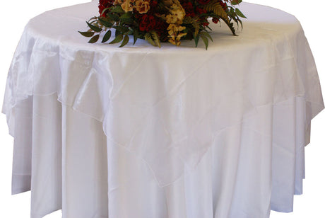 Organza Table Overlay 72x72 Square White