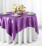 Square Satin Table Overlay 72x72 Victoria Lilac