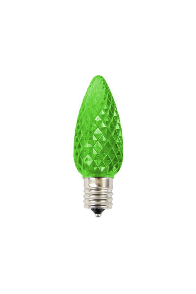 C9 Wonderful LED SMD Bulb (25 bulbs/bag) - Faceted, Green