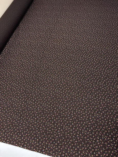 Printed Wool Fabric Brown Geometric