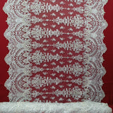 Beaded Lace Fabric 100% Polyester Net Mesh 51"