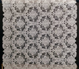 1 Yard Beaded Lace Fabric Embroidered on 100% Polyester Net Mesh