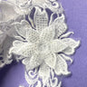 Beaded 3D Floral Lace Trimming, 100% Polyester Net Mesh, 2.5"