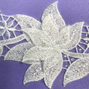 1 Yard Beaded 3D Floral Lace Trimming Embroidered on 100% Polyester Net Mesh 4" Wide