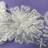 Beaded Floral Lace Trimming
