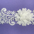 Beaded 3D Floral Lace Trimming White Off White 3.5"