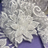 Beaded 3D Floral Lace Trimming 4" Wide
