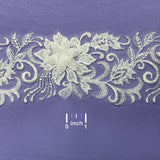 Beaded 3D Floral Lace Trimming 4" Wide