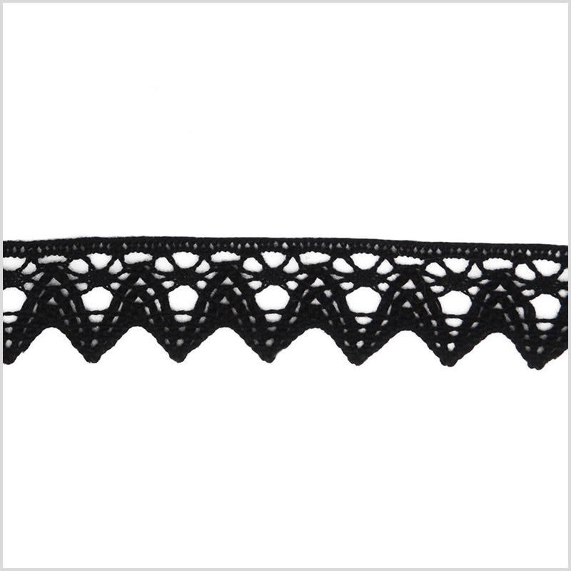 1" Black Cluny Lace