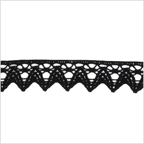 1" Black Cluny Lace