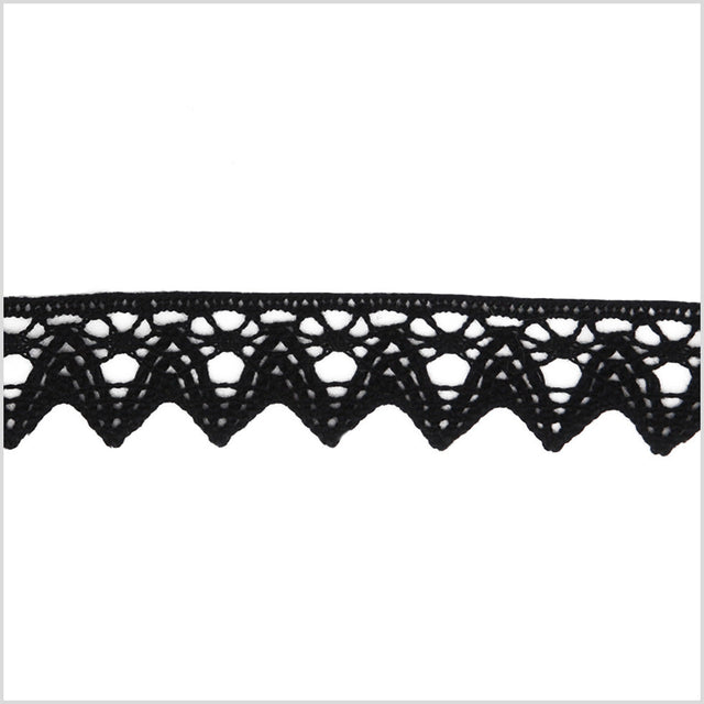 1" Black Cluny Lace