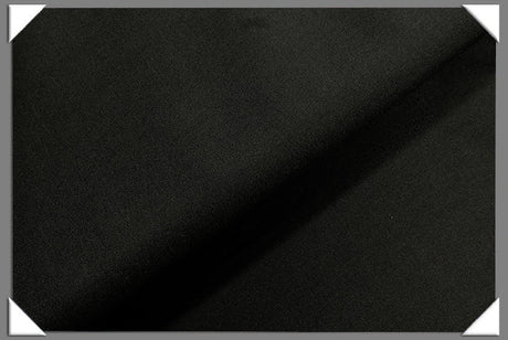 Black Vegan Sharkskin Polyester Fabric - Solid Black, 60" Width (1 Yard)