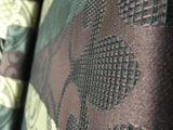 Hailey Tabernacle Embossed Brocade Fabric - Forest Green Beige With Black Undertone, 54" Width (1 Yard)