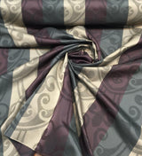 Hailey Tabernacle Embossed Brocade Fabric - Forest Green Beige With Black Undertone, 54" Width (1 Yard)