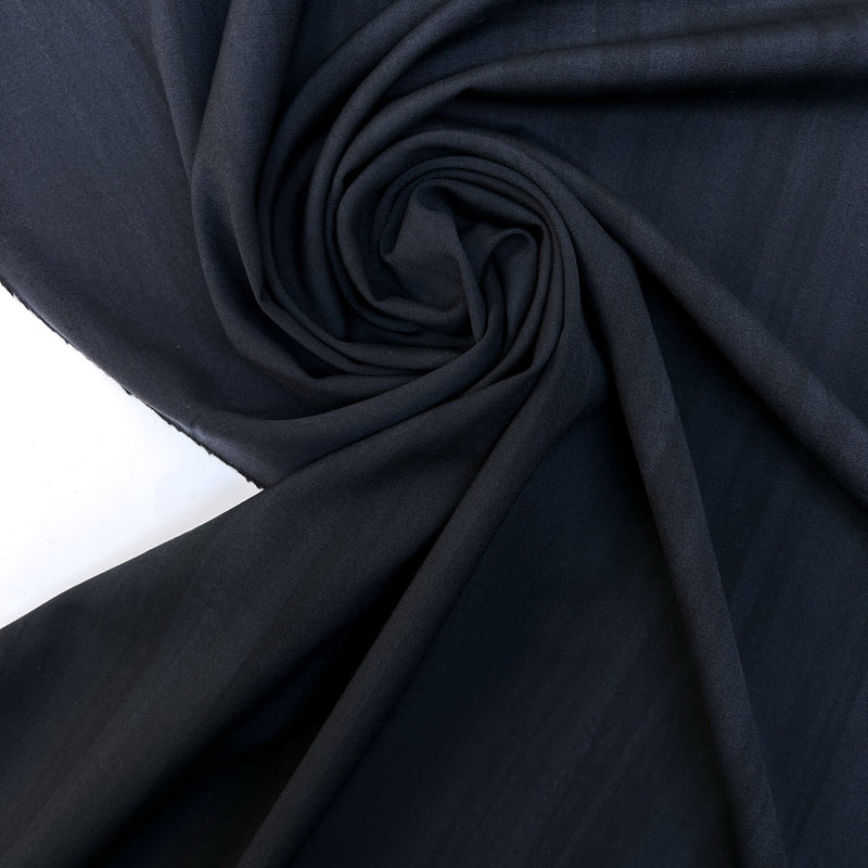 Wool Stretch Fabric Blue Black