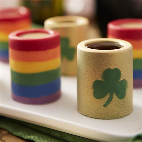 Molde de silicona para caramelos en forma de vaso de chupito