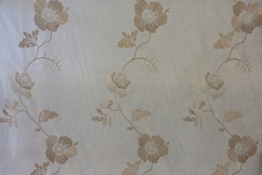 1 Yard Embroideret Polyester Fabric with Vertical Repeat