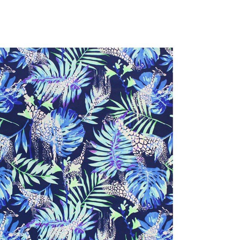 Giraffes and Areca Palms Printed Spandex