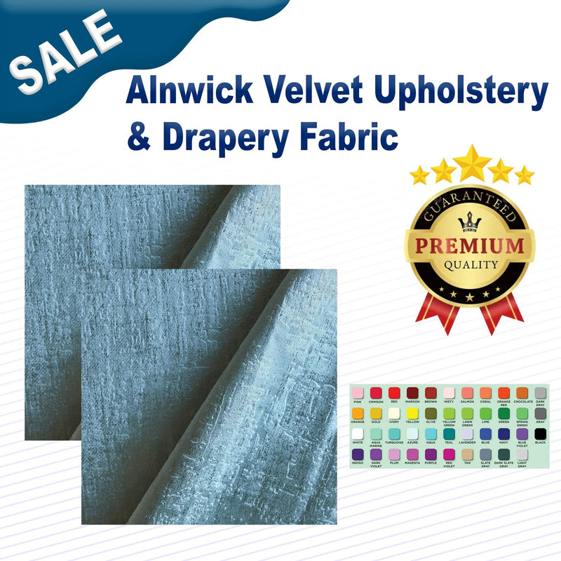 1 Yard Alnwick Velvet Upholstery & Drapery Fabric Width: 55"