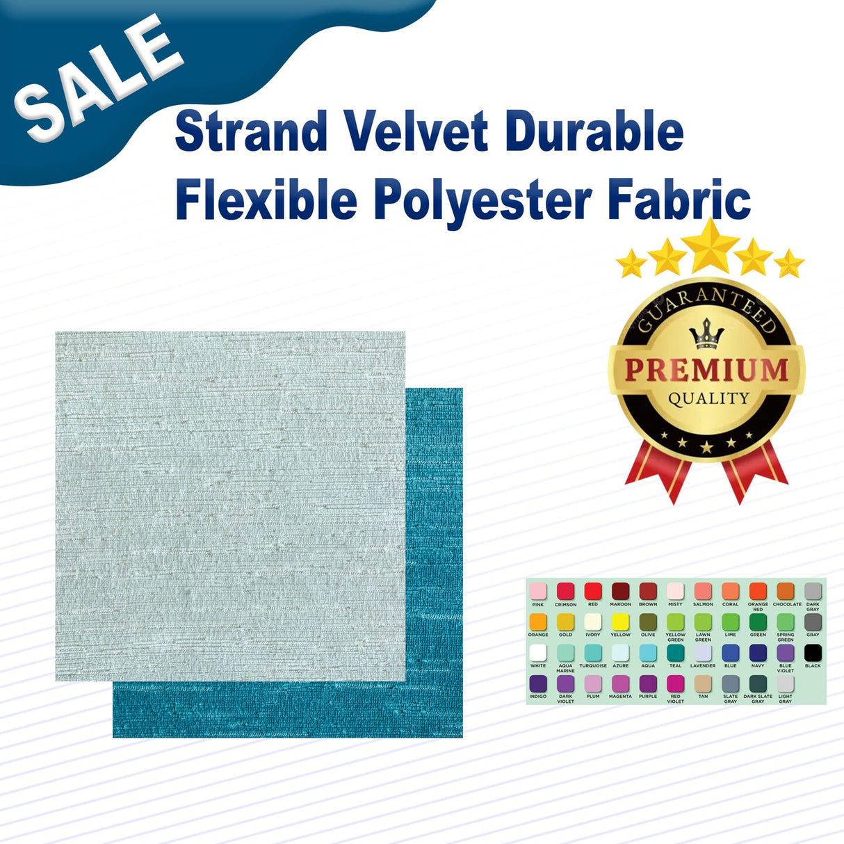 1 Yard Strand Velvet Durable & Flexible Polyester Fabric