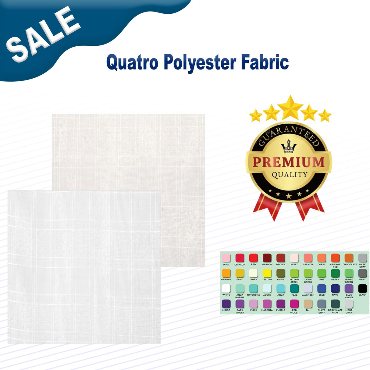 1 Yard Quatro Polyester Fabric