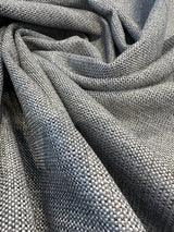 PK Upholstery Cust Stormy Blue Nanoclean Finish Chenille Fabric - Stormy Blue, 56" Width (1 Yard)
