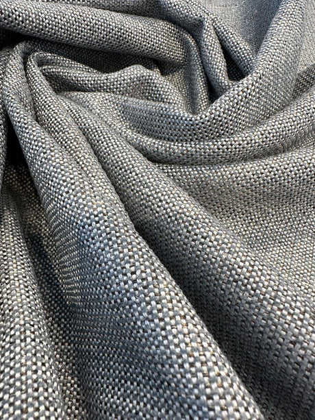 PK Upholstery Cust Stormy Blue Nanoclean Finish Chenille Fabric - Stormy Blue, 56" Width (1 Yard)