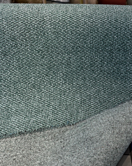 Fulton Aquamarine Teal Chenille Fabric - Tweed Weave, Aquamarine Teal, 54" Width (1 Yard)